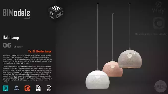 0206 Halo Lamp 3D model