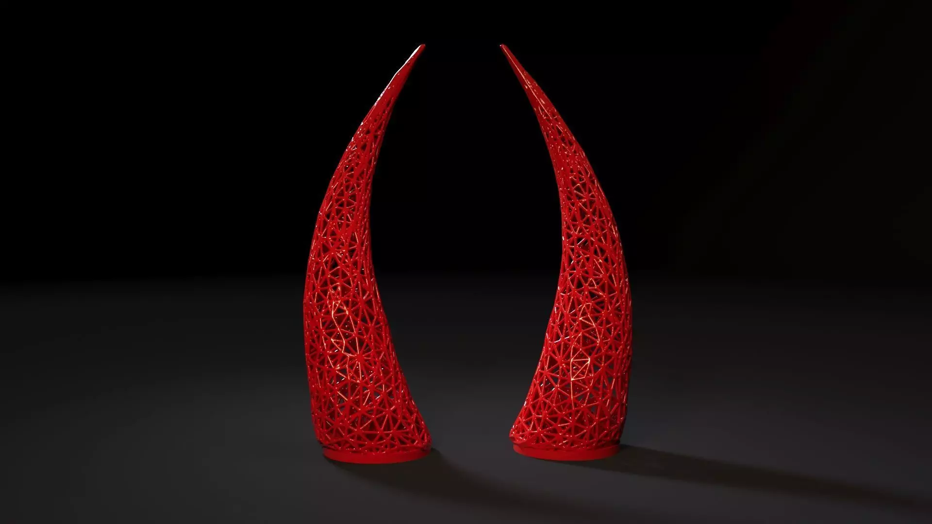 Horns two horn sculptures 3D print model