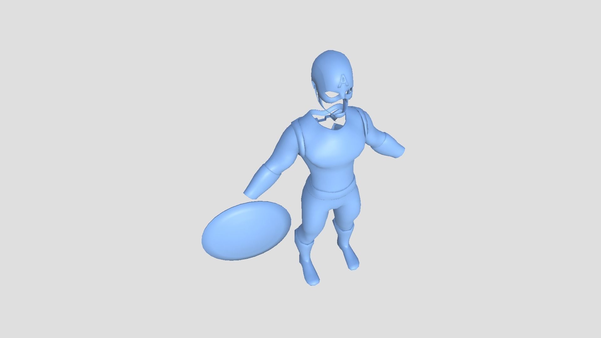 Captain America Outfit 01 - Character Design Fashion Low-poly 3D model_5