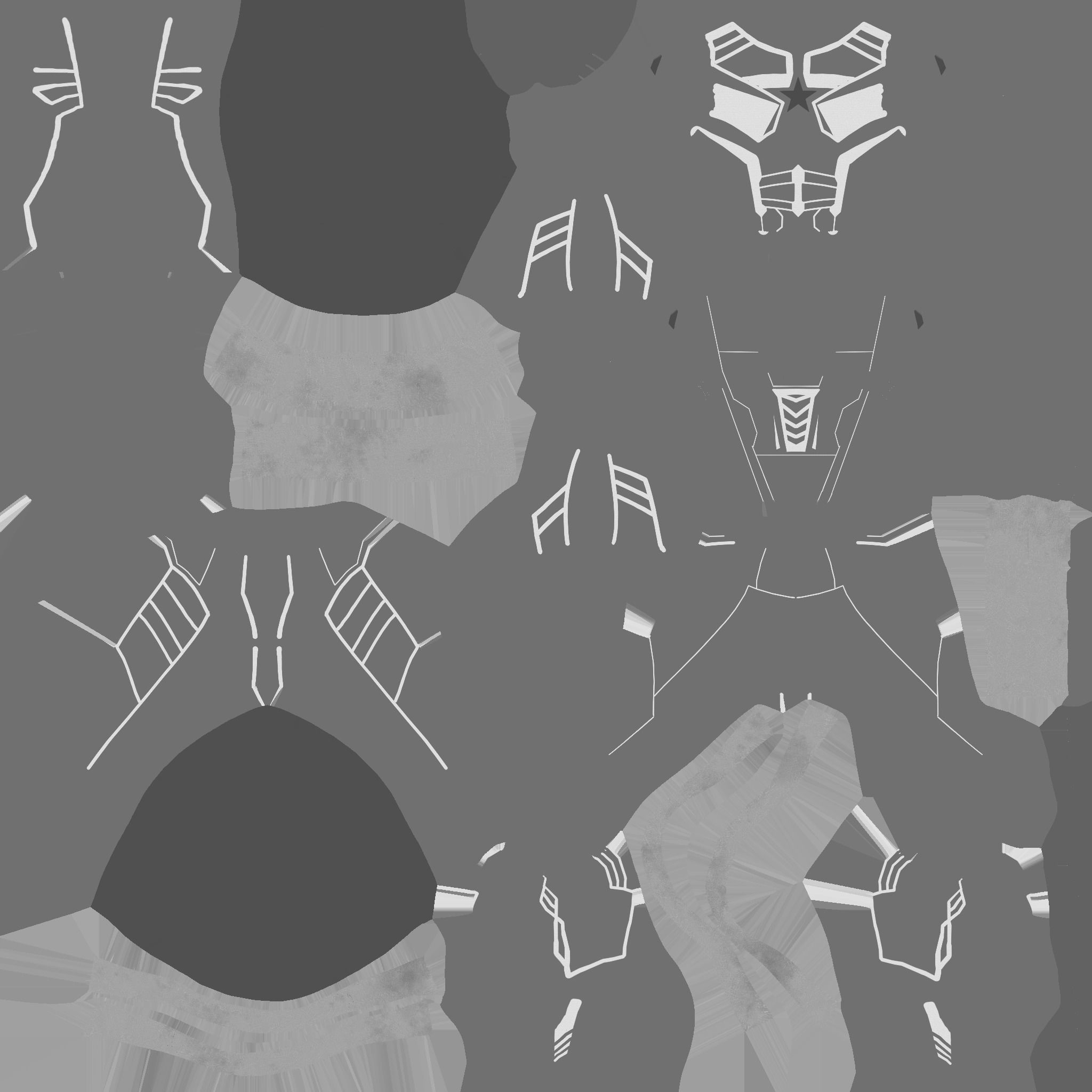 Captain America Outfit 01 - Character Design Fashion Low-poly 3D model_15