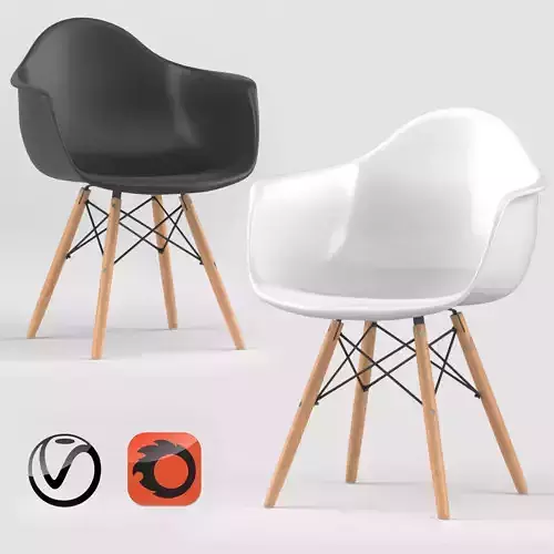 Vitra Eames DAW Chair 3D model
