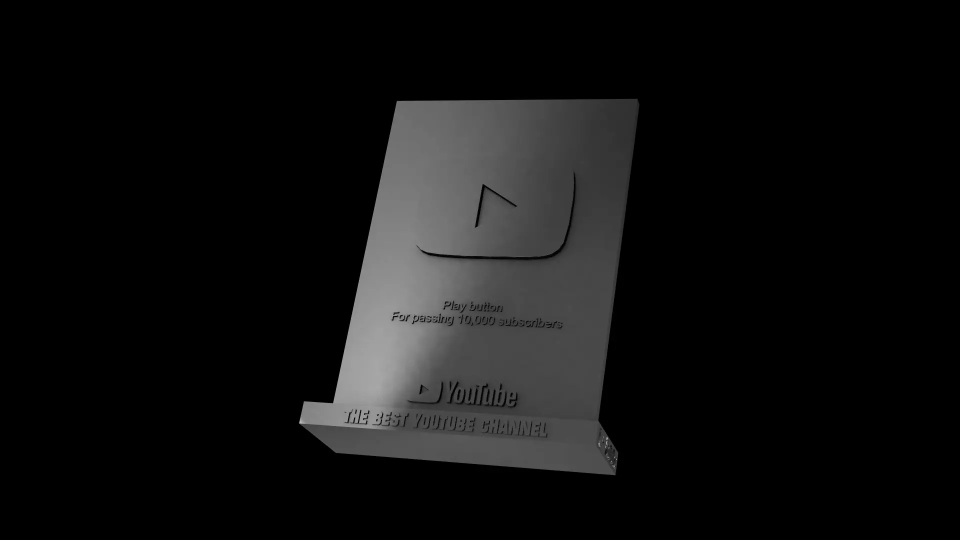 Youtube Play Button for 10000 subscribers 3D Print Model 3D print model_0