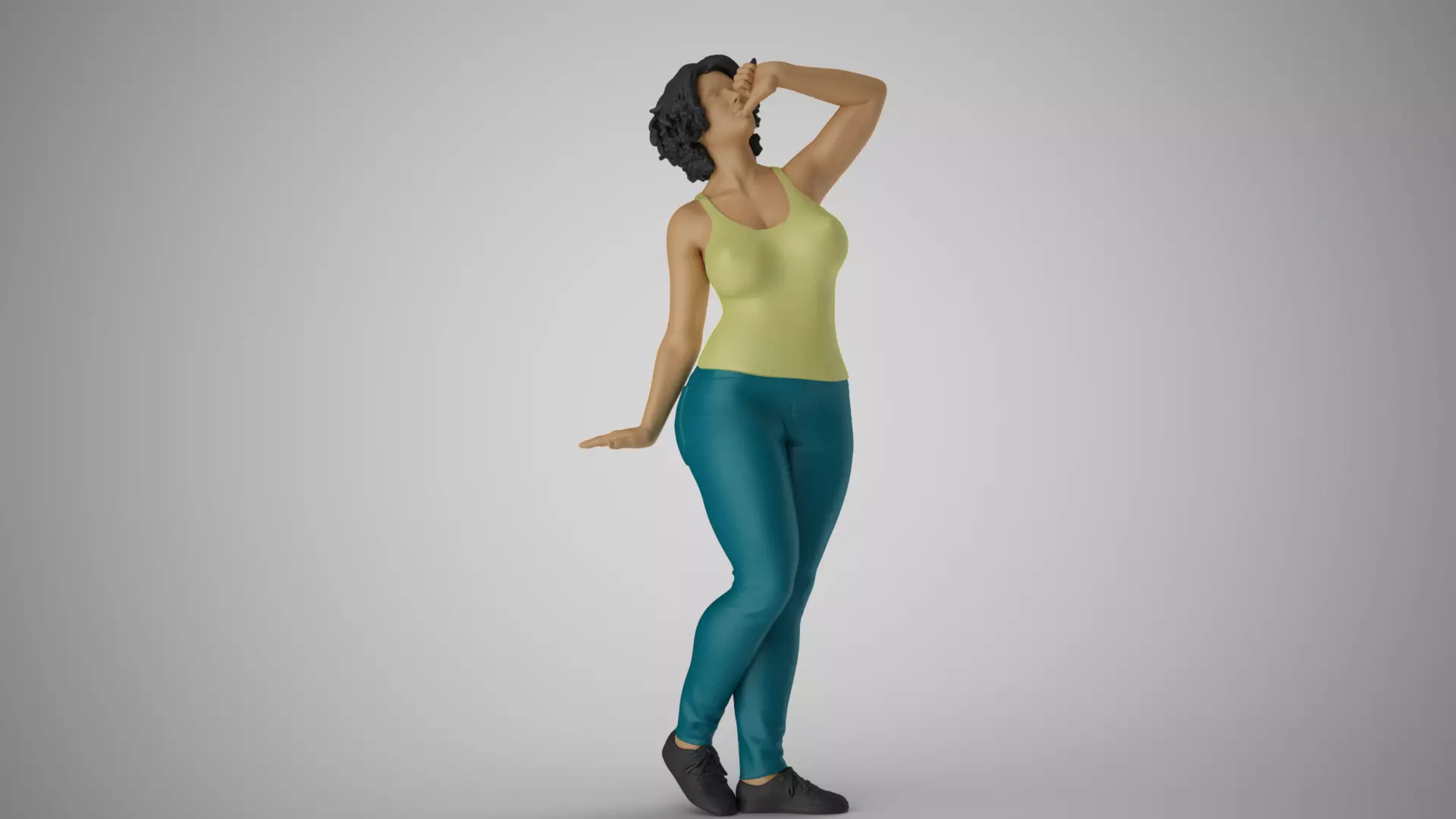 Girl Looking for Her Star 3D print model
