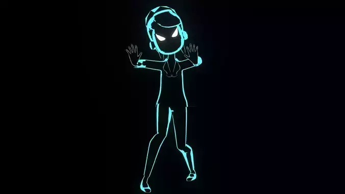 NEON PHANTOM Low-poly 3D model