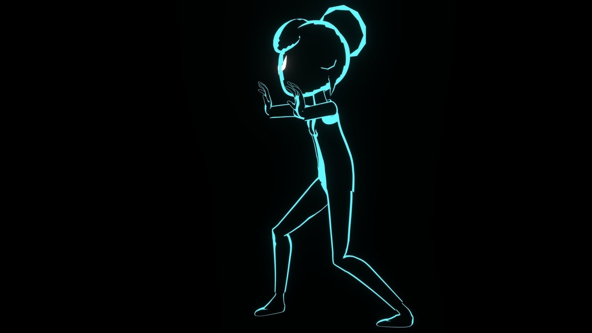 NEON PHANTOM Low-poly 3D model_1