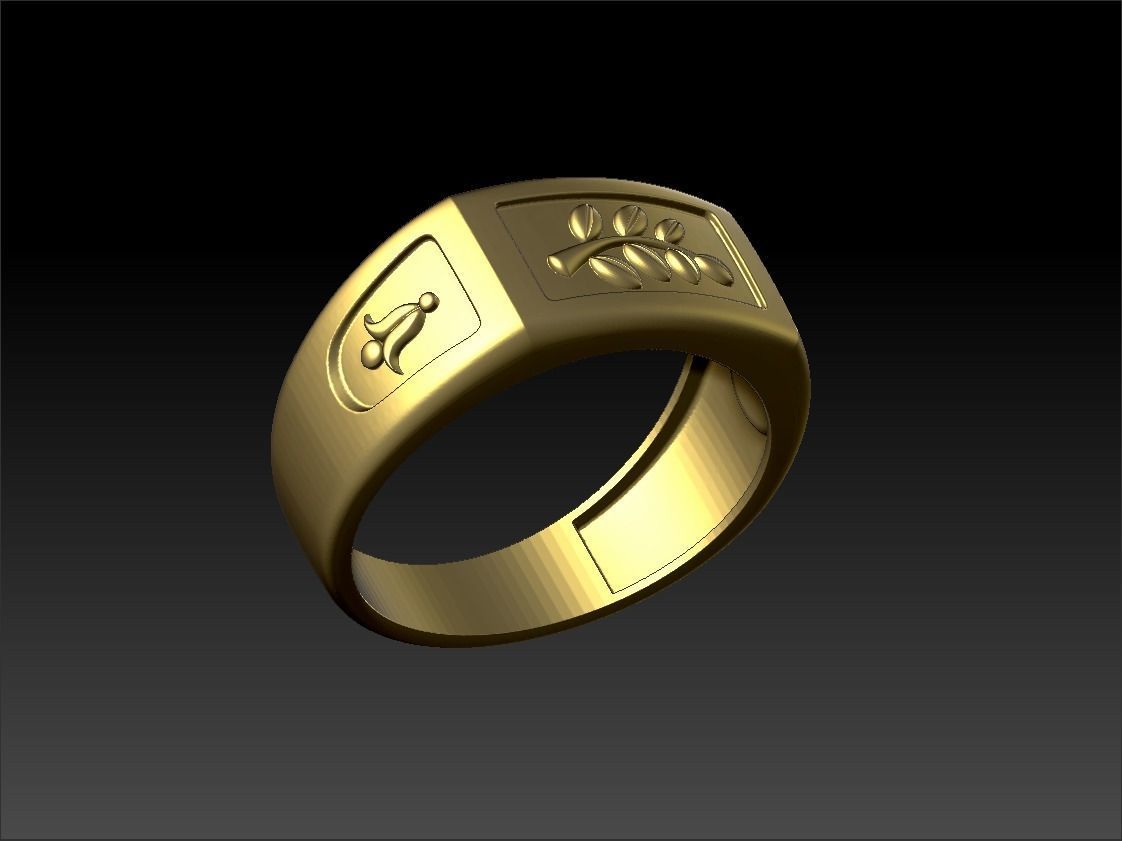 Ring Masonic 3D print model_3