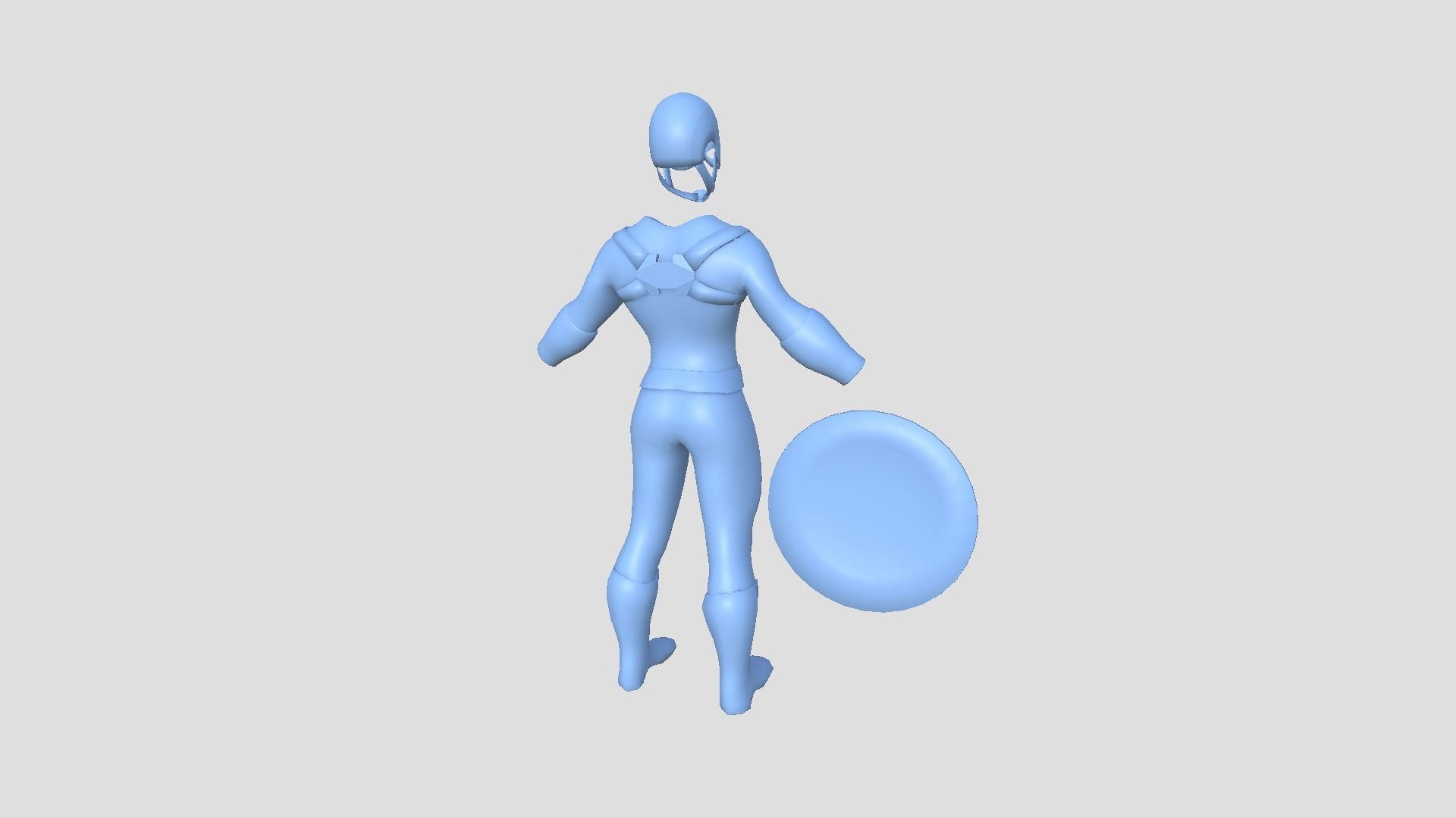 Captain America Outfit 03 - Character Design Fashion Low-poly 3D model_9