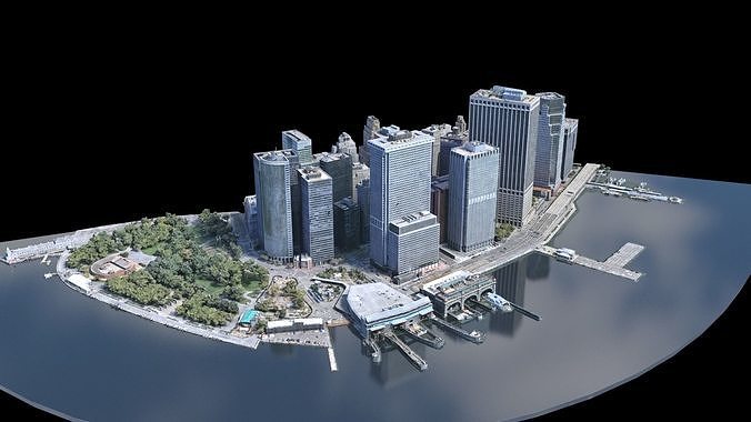 Lower Manhattan Year 2021 part01 3D model 7