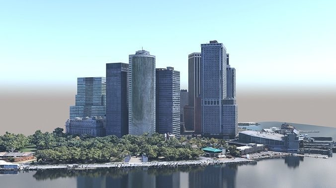 Lower Manhattan Year 2021 part01 3D model 3