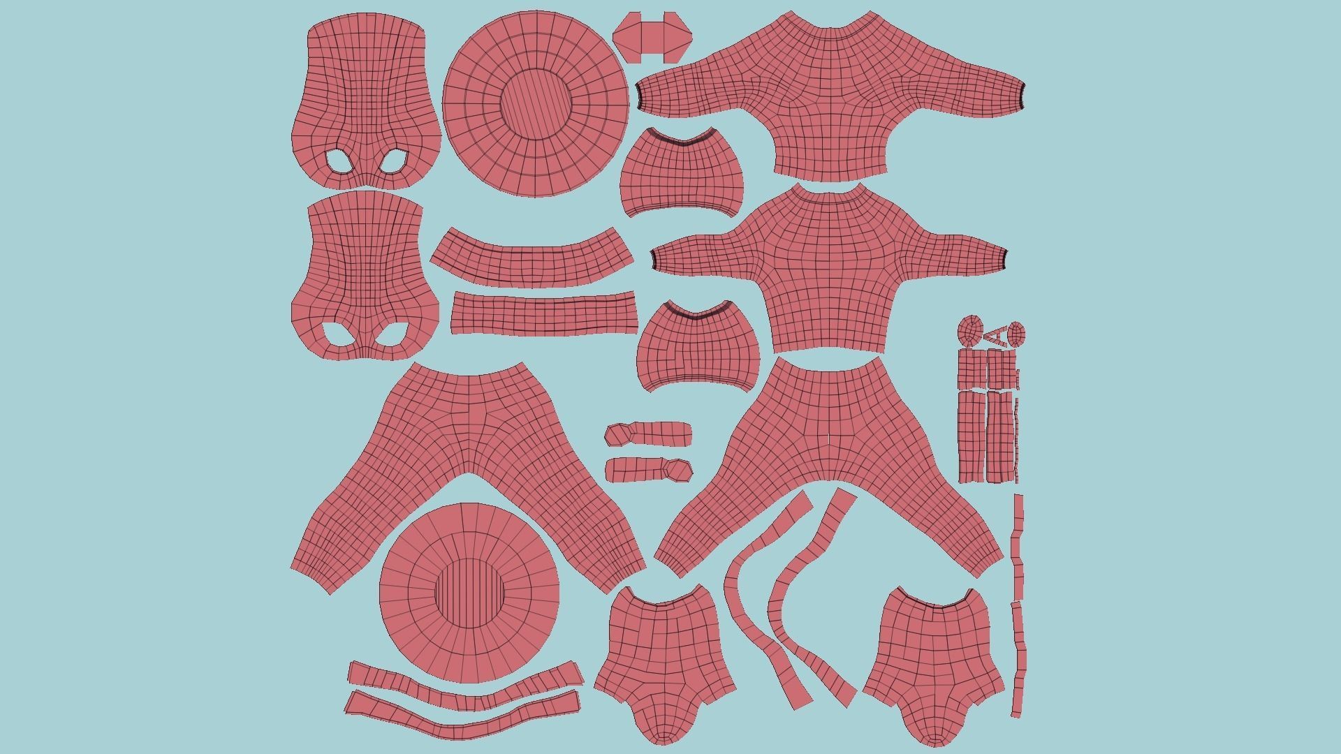 04 Captain America Outfits - Character Design Fashion 3D Model Collection_9