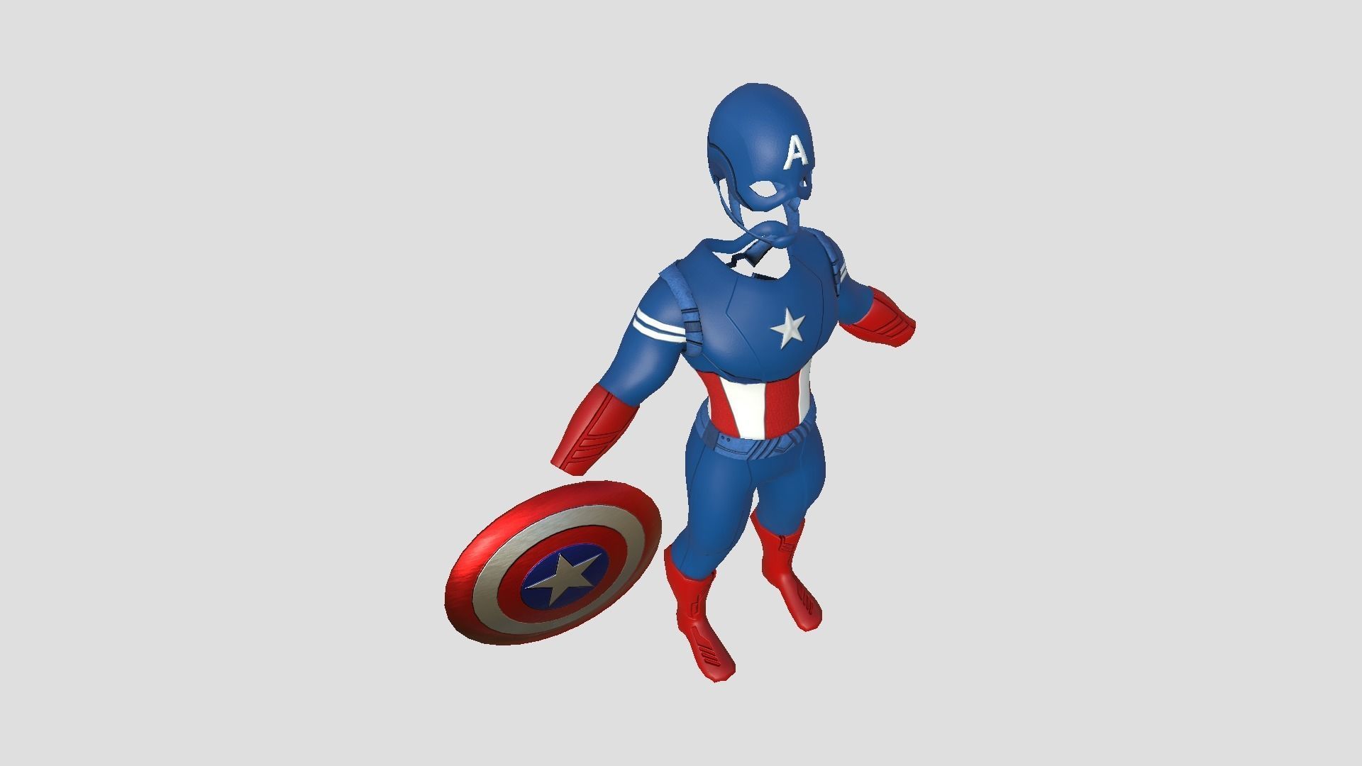 04 Captain America Outfits - Character Design Fashion 3D Model Collection_18