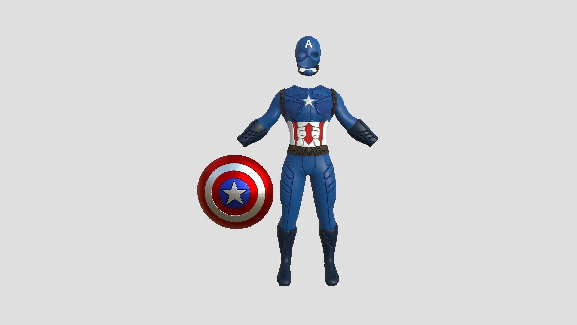 04 Captain America Outfits - Character Design Fashion 3D Model Collection_24