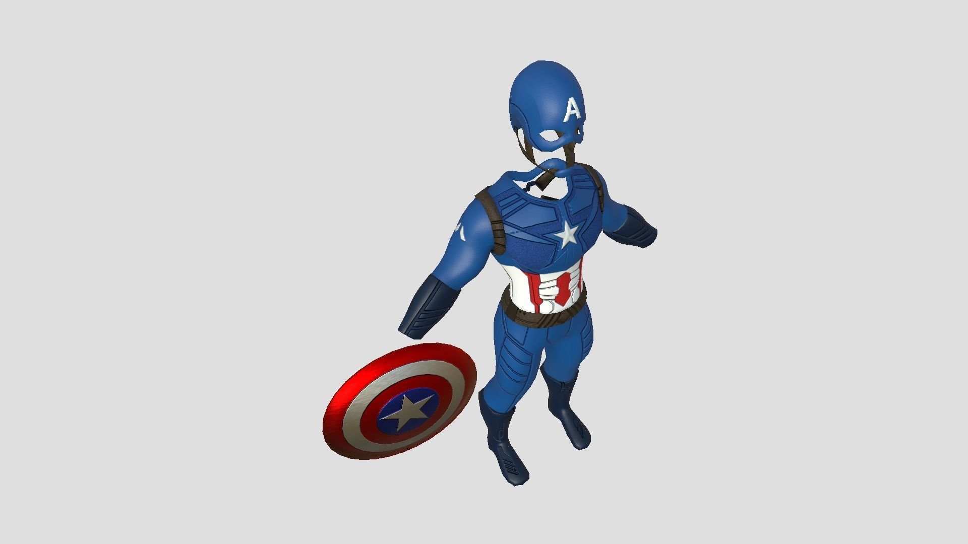 04 Captain America Outfits - Character Design Fashion 3D Model Collection_29