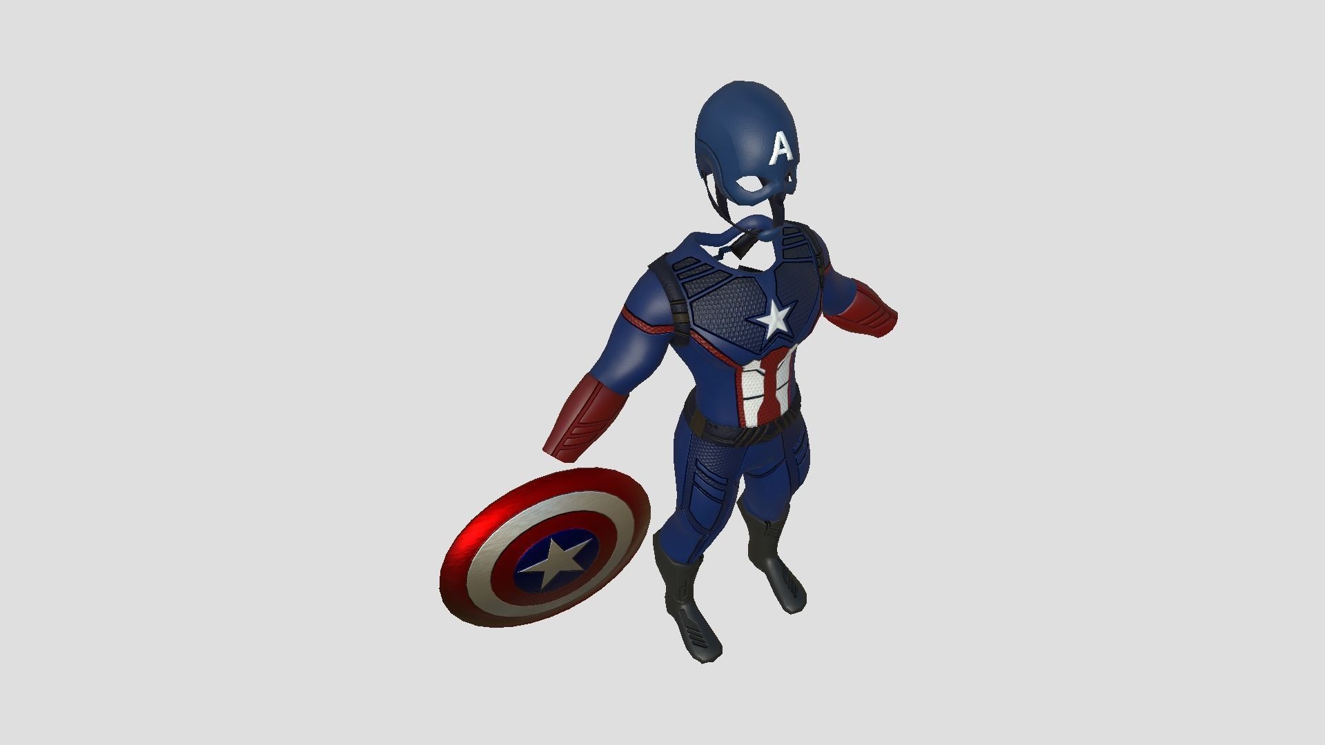 04 Captain America Outfits - Character Design Fashion 3D Model Collection_30