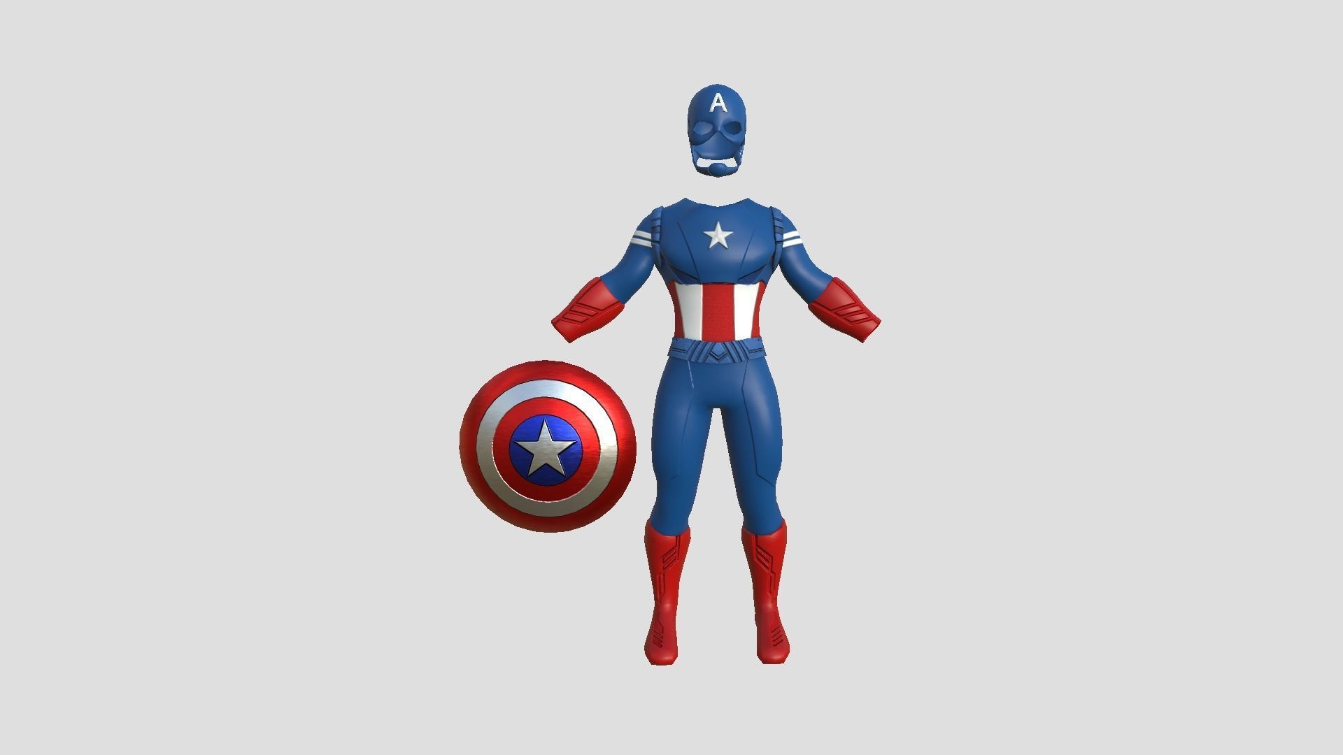04 Captain America Outfits - Character Design Fashion 3D Model Collection_15