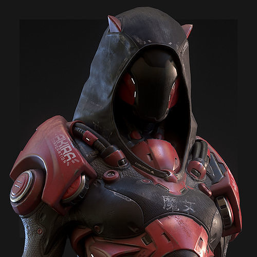 Mech sci fi 3d character  Low-poly 3D model