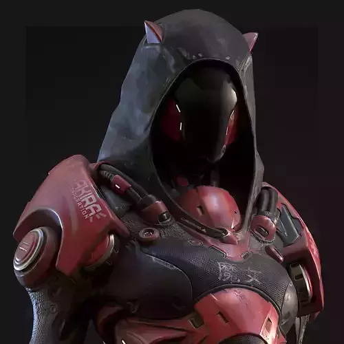 Mech sci fi 3d character  Low-poly 3D model