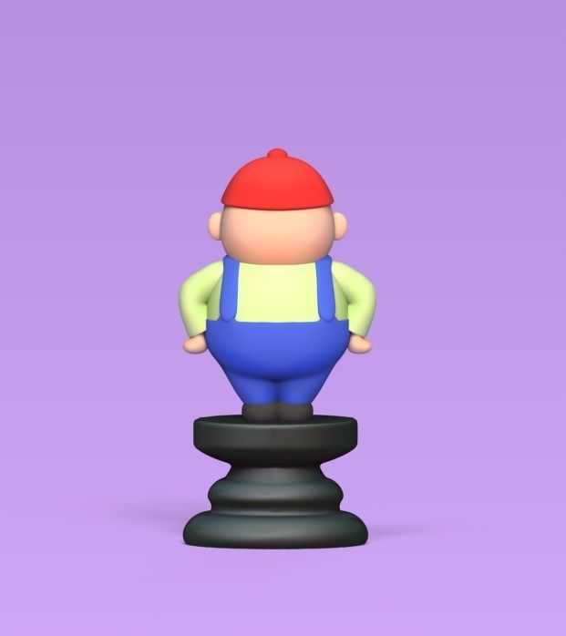 Alice Chess - Side B - Rook - Tweedle Dee Dum 3D print model_3