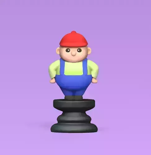 Alice Chess - Side B - Rook - Tweedle Dee Dum 3D print model