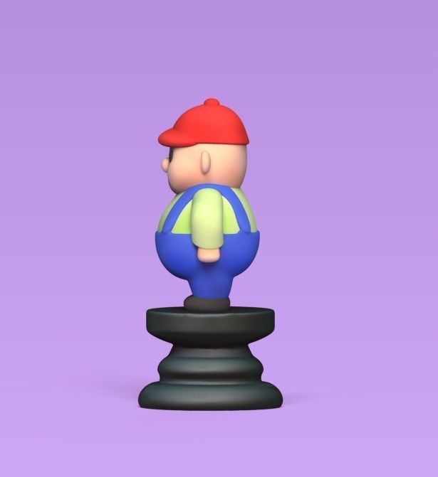 Alice Chess - Side B - Rook - Tweedle Dee Dum 3D print model_2