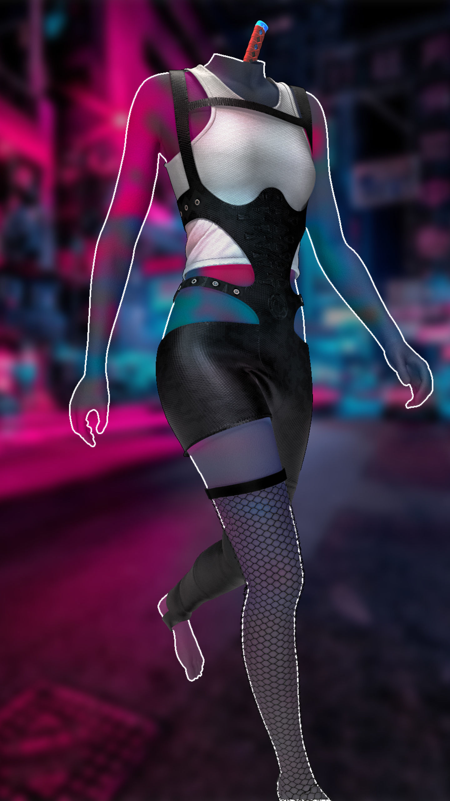 Boddy Harness Low-poly 3D model_1