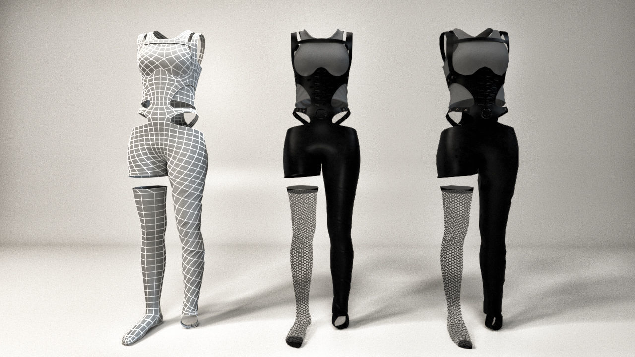 Boddy Harness Low-poly 3D model_3