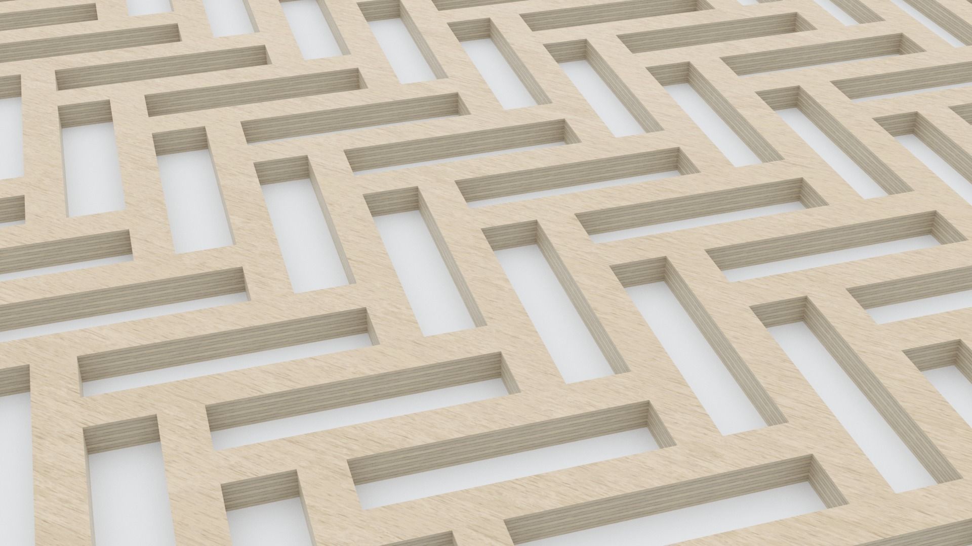 Decorative Wood Panel Set 3D model_6