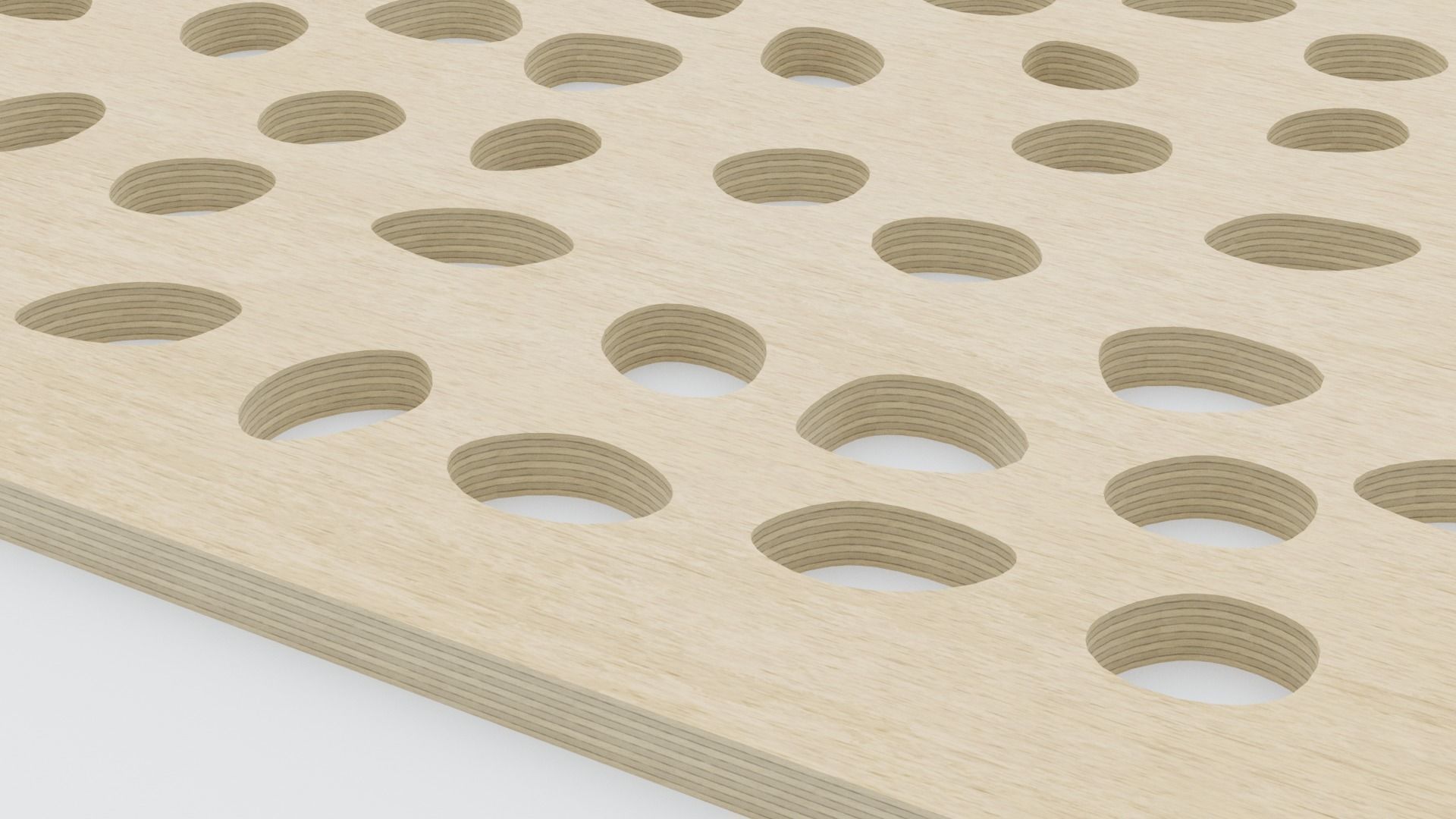 Decorative Wood Panel Set 3D model_2