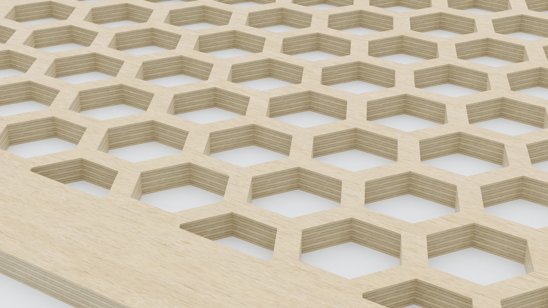 Decorative Wood Panel Set 3D model_4