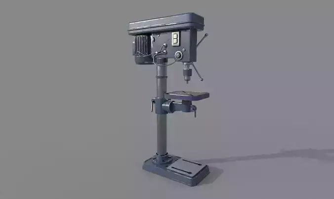 VERTICAL DRILL MACHINE TOOL Low-poly 3D model