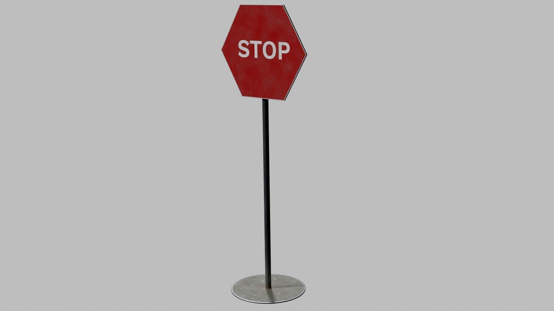 Stop Sign 3D model_1