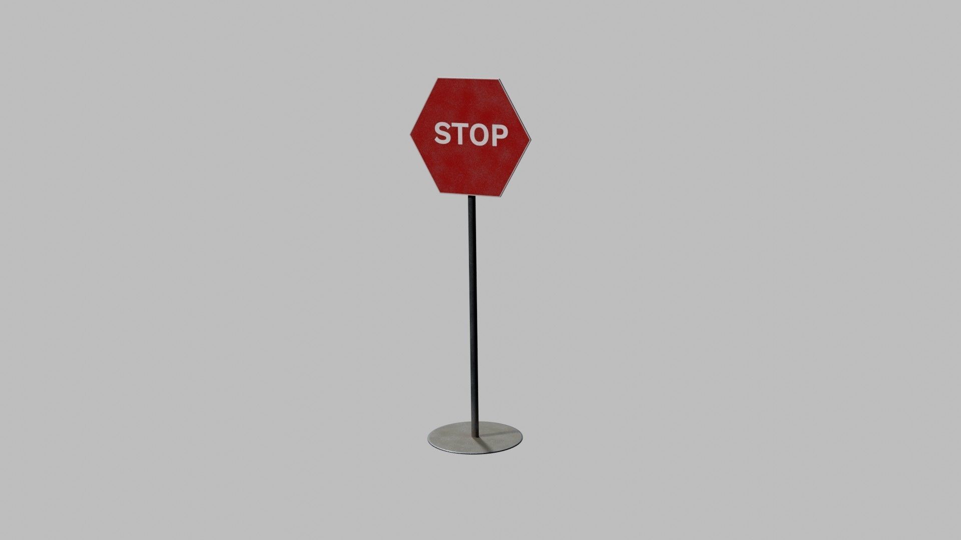 Stop Sign 3D model_2
