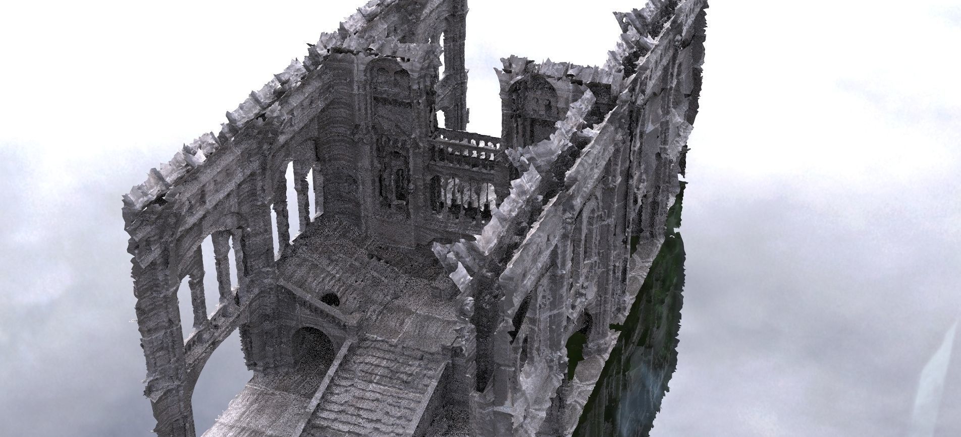 Cthulhu Cult halls 10 models Kit bash 3D 3D model_7