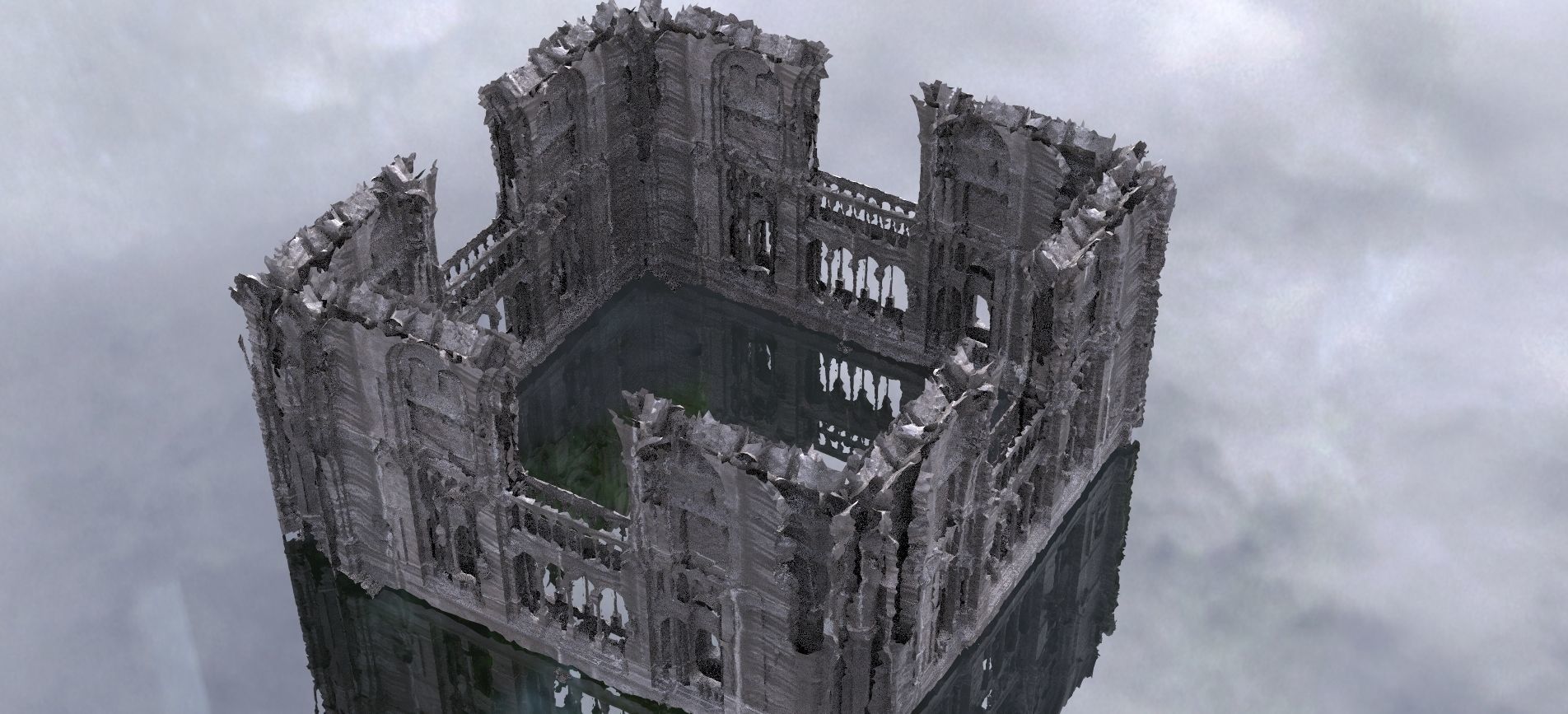 Cthulhu Cult halls 10 models Kit bash 3D 3D model_9