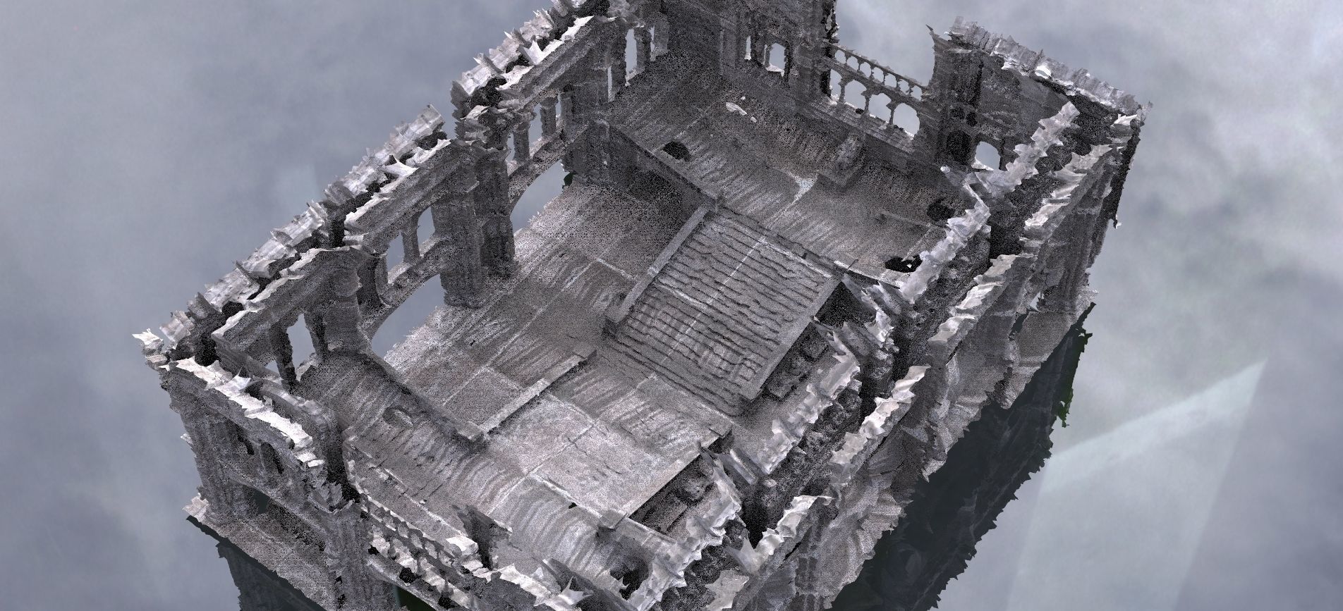 Cthulhu Cult halls 10 models Kit bash 3D 3D model_6