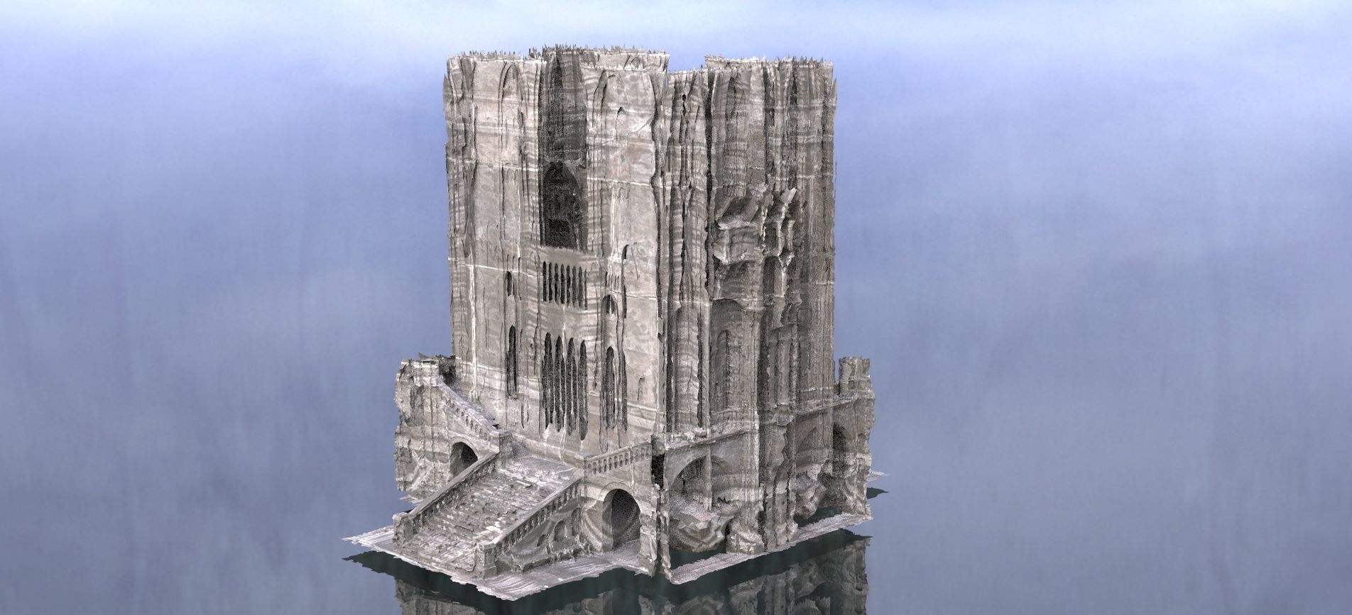 Cthulhu Cult halls 10 models Kit bash 3D 3D model_13