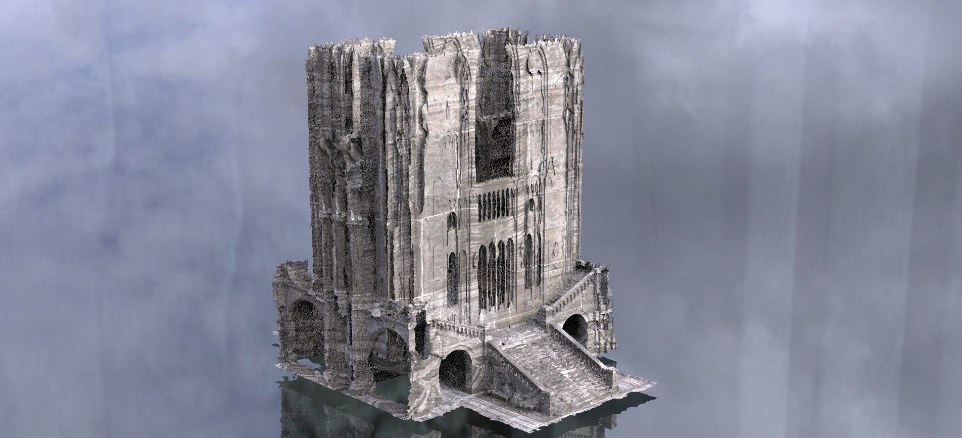 Cthulhu Cult halls 10 models Kit bash 3D 3D model_12