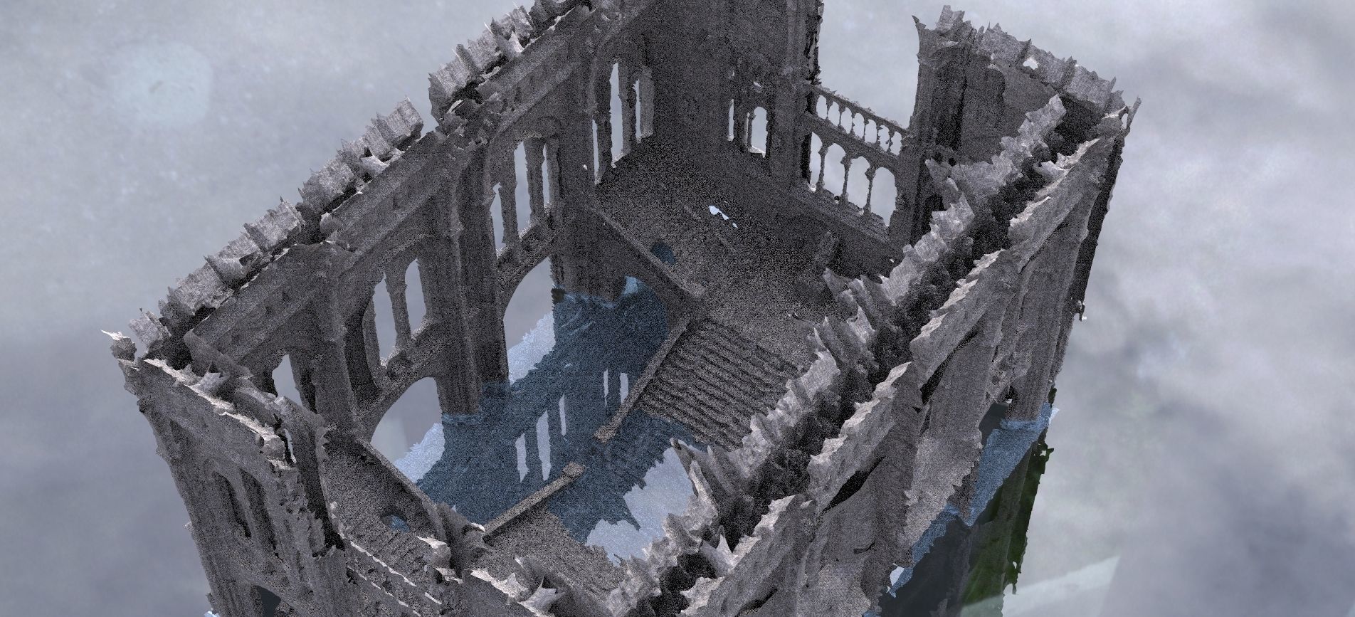 Cthulhu Cult halls 10 models Kit bash 3D 3D model_5