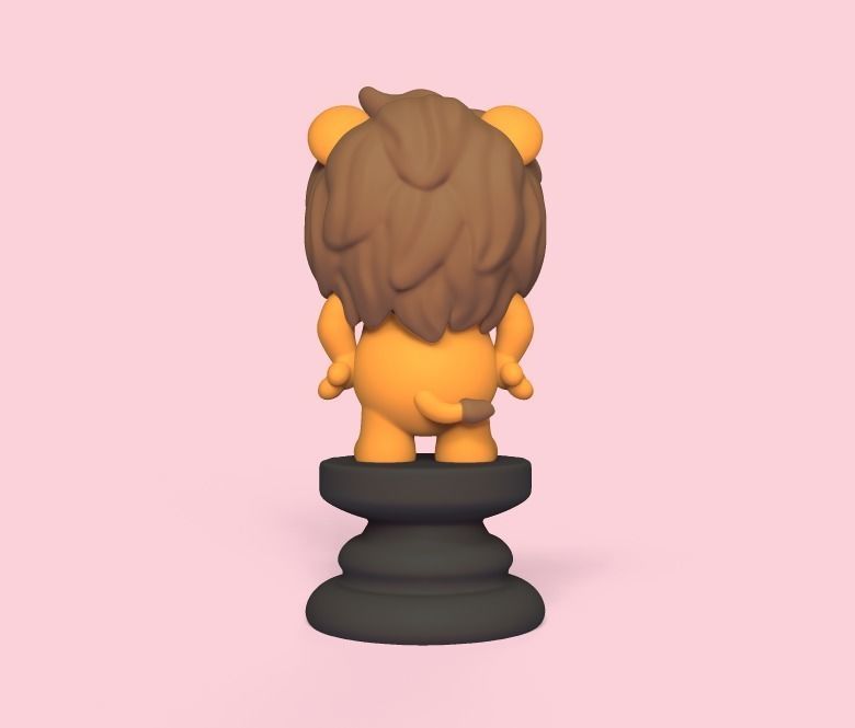Alice Chess - Side B - Knight - Lion 3D print model_2