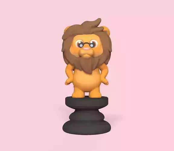 Alice Chess - Side B - Knight - Lion 3D print model