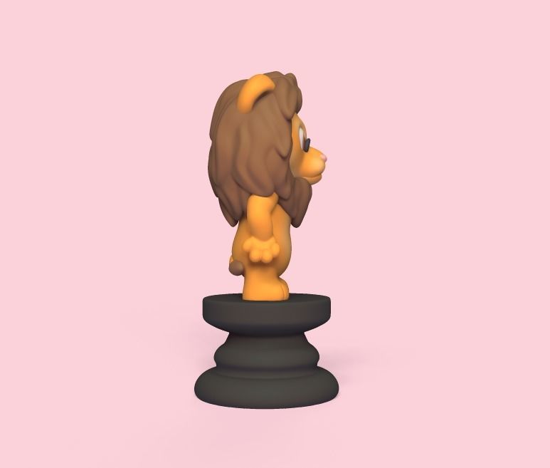 Alice Chess - Side B - Knight - Lion 3D print model_1