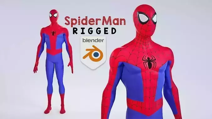 Spider verse SpiderMan suit rigged