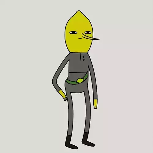 Lineart Lemongrab 3D model