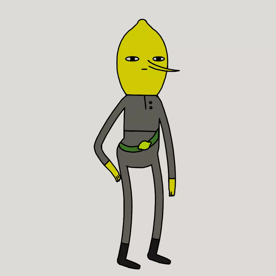 Lineart Lemongrab 3D model_0