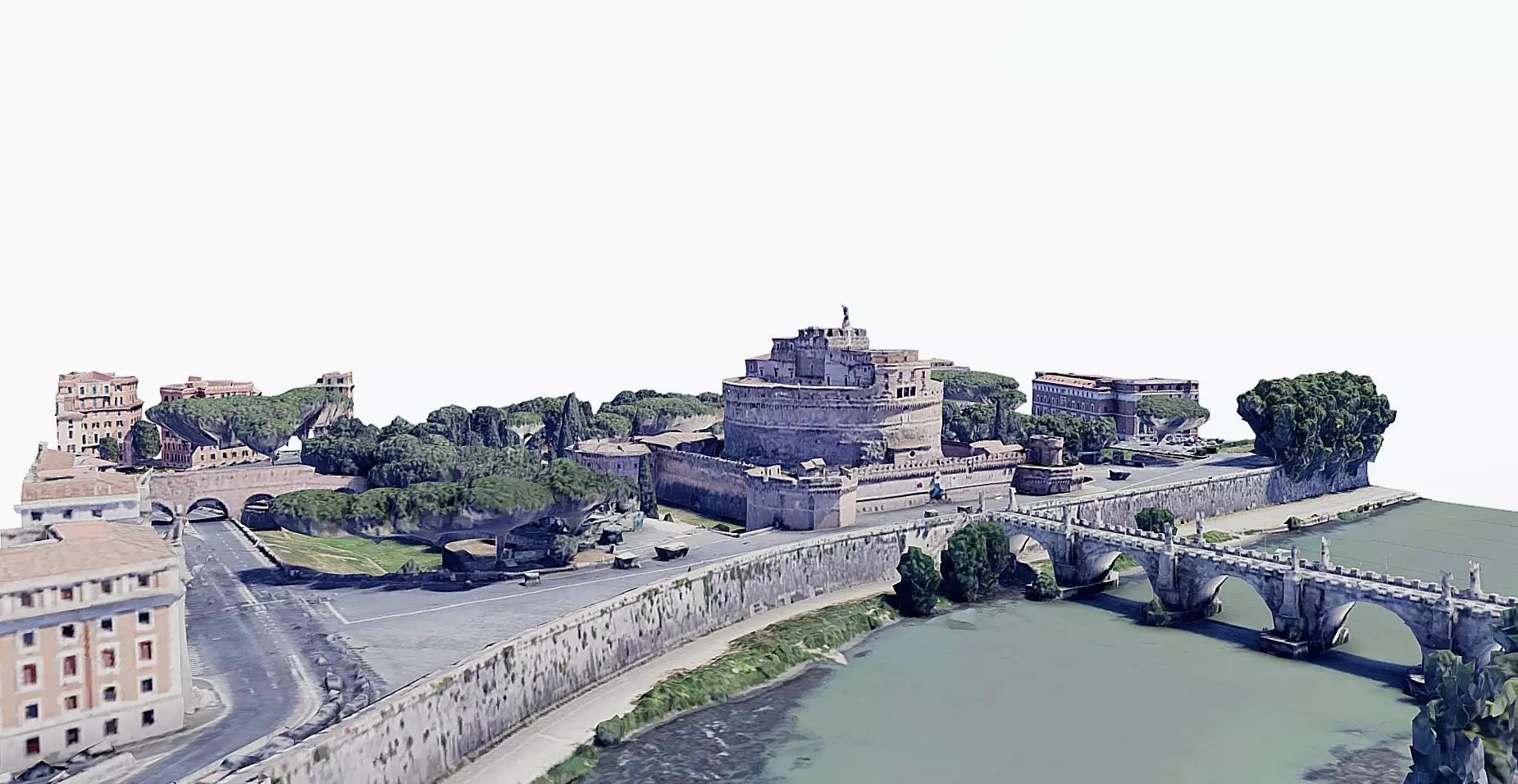 Castel Sant Angelo Low-poly 3D model_0