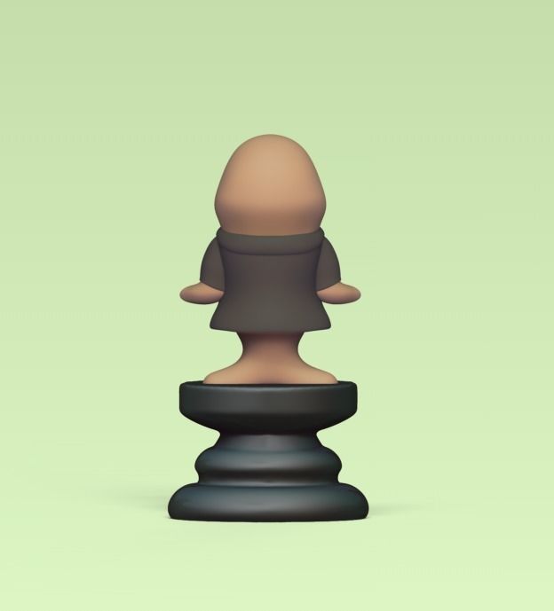 Alice Chess - Side B - Bishop - Walrus 3D print model_3