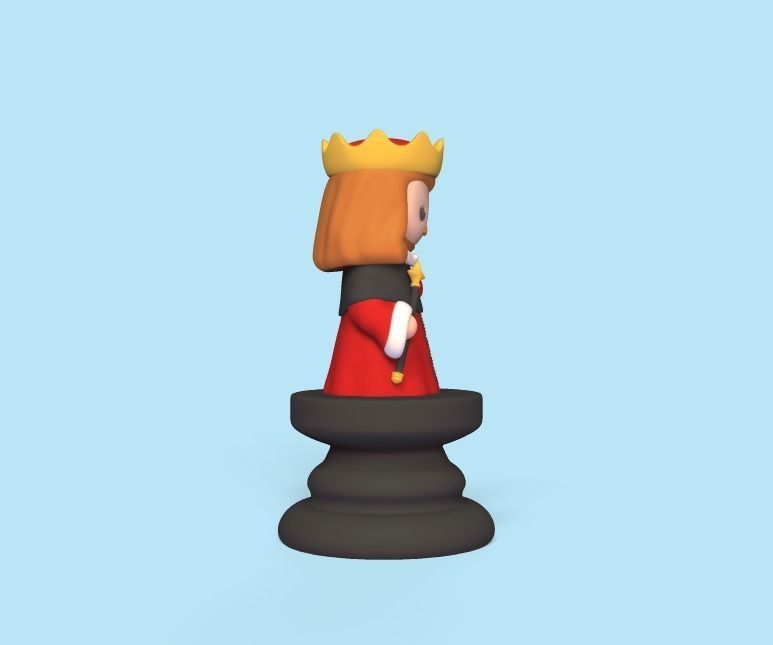 Alice Chess - Side B - King - King of Hearts 3D print model_1