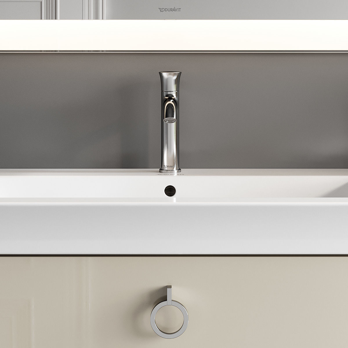 Duravit White Tulip Vanity Unit Set 2 3D model_2