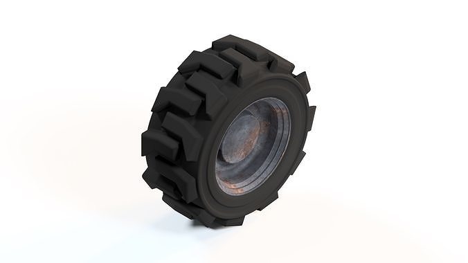 TRACTOR WHEEL OPERATION Low-poly 3D model
