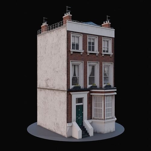 Building asset2 Low-poly 3D model